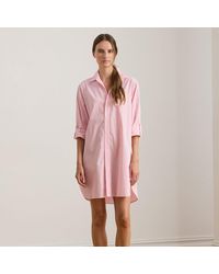 Ralph Lauren - Camicia da notte in popeline di cotone - Lyst