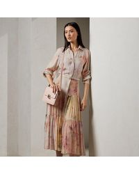 Ralph Lauren Collection - Ellasandra Floral Silk Gauze Day Dress - Lyst
