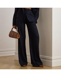 Ralph Lauren - Krijtstreep Wollen Keperstof Broek - Lyst
