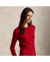 Polo Ralph Lauren - Cable Wool-Cashmere Crewneck Sweater - Lyst