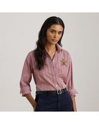 Ralph Lauren - Relaxed Fit Striped Broadcloth Shirt - Lyst