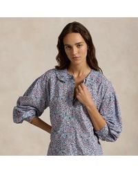 Polo Ralph Lauren - Gebloemde Katoenen Pyjama Met Lange Mouw - Lyst