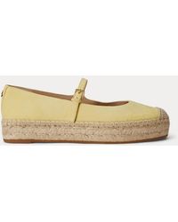 Ralph Lauren - Luize Suede Mary Jane Espadrille - Lyst