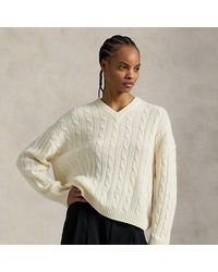 Polo Ralph Lauren - Pull Col En V Torsadé En Cachemire - Lyst