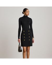 Ralph Lauren - Double-Breasted Sablé Wrap Miniskirt - Lyst