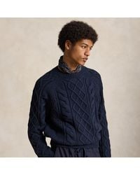 Polo Ralph Lauren - Aran-Knit Wool-Alpaca Jumper - Lyst