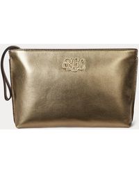 Ralph Lauren - Große Pochette Aus Metallic-Nappaleder - Lyst