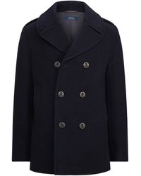 michael kors wool blend double breasted peacoat
