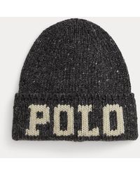 Ralph Lauren - Intarsia-Knit Merino-Wool-Blend Beanie - Lyst