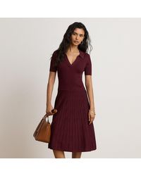 Ralph Lauren - Rib-Knit Short-Sleeve Jumper Dress - Lyst