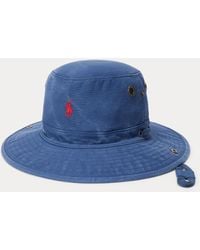 Polo Ralph Lauren - Logo-Patch Canvas Bucket Hat - Lyst