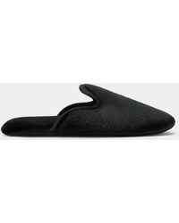 Ralph Lauren - Velvet Monogram Slippers - Lyst