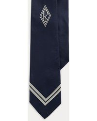 Ralph Lauren - Cravatta in reps di seta con monogramma - Lyst
