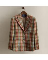 Ralph Lauren - C. 1985 Plaid Linen Blazer - Lyst