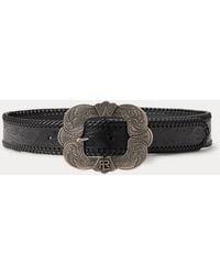 Ralph Lauren - Embossed Vachetta Tooled-Buckle Belt - Lyst