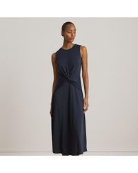 Ralph Lauren - Twist-Front Sleeveless Jersey Dress - Lyst