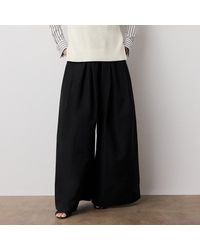 Ralph Lauren - Vannesa Poplin Wide-Leg Trousers - Lyst