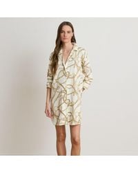 Ralph Lauren - Belting-Print Sateen Sleep Shirt - Lyst