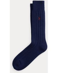 Polo Ralph Lauren - Rib-Knit Wool-Blend Boot Socks - Lyst