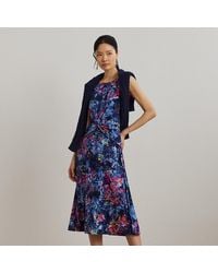 Ralph Lauren - Ralph Lauren Print Twist-Front Jersey Dress - Lyst