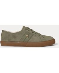 Ralph Lauren - Janson Ii Suede & Nappa Leather Trainer - Lyst