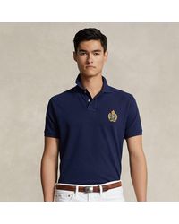 Polo Ralph Lauren - Custom Slim Triple-pony Mesh Polo Shirt - Lyst