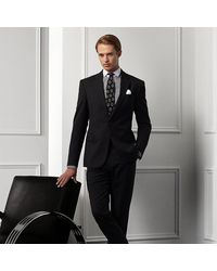 Ralph Lauren Purple Label Ralph Lauren Gregory Hand-tailored Wool Twill Suit  in Black for Men | Lyst