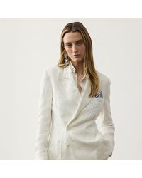 Ralph Lauren - Collen Embroidered Micro-Piqué Jacket - Lyst