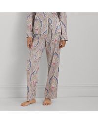 Ralph Lauren - Paisley Cotton-blend Sateen Sleep Set - Lyst