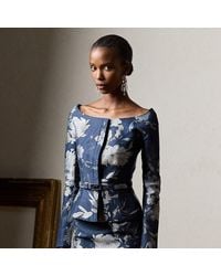 Ralph Lauren Collection - Bethanne Floral Jacquard Jacket - Lyst