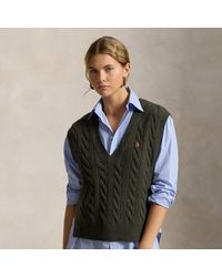 Polo Ralph Lauren - Cable-Knit Sleeveless Jumper - Lyst