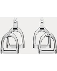 Ralph Lauren - Sterling Silver Double-stirrup Earrings - Lyst