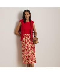 Ralph Lauren - Floral Crepe Midi Skirt - Lyst