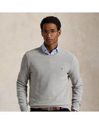 Polo Ralph Lauren - Maglia a girocollo in piqué di cotone - Lyst