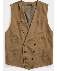 RRL - Double-Breasted Cotton-Linen Waistcoat - Lyst