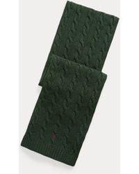 Polo Ralph Lauren - Cable-Knit Wool-Cashmere Scarf - Lyst