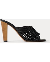 Ralph Lauren - Adela 95 Mm Woven Lambskin Mule - Lyst