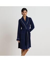 Ralph Lauren - Dog-Embroidered Fleece Shawl-Collar Robe - Lyst