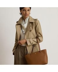 Ralph Lauren - Medium Karly Crosshatch Leather Tote - Lyst