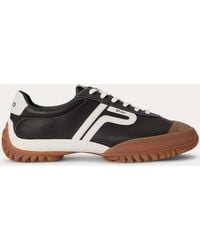 Polo Ralph Lauren - Treaded Leather Low-Top Trainer - Lyst