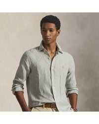 Polo Ralph Lauren - Custom Fit Striped Linen Shirt - Lyst