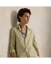 Polo Ralph Lauren - Classic Fit Striped Cotton-Linen Shirt - Lyst
