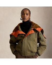 Polo Ralph Lauren - Shearling-Hood Flight Jacket - Lyst