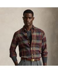 Polo Ralph Lauren - Custom Fit Plaid Oxford Shirt - Lyst