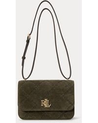 Ralph Lauren - Sophee Medium Suède Tas Met Reliëf - Lyst