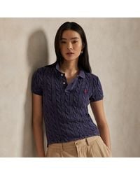 Polo Ralph Lauren - Poloshirt Mit Zopfmuster - Lyst