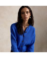 Polo Ralph Lauren - Linen-Blend Crewneck Cardigan - Lyst