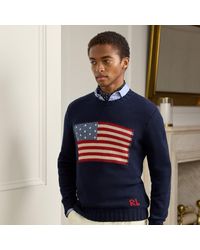 Ralph Lauren - Flag Cashmere Crewneck Sweater - Lyst