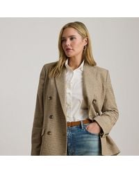 Ralph Lauren - Ralph Lauren Double-Breasted Wool-Blend Twill Blazer - Lyst