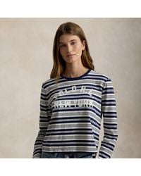 Polo Ralph Lauren - Logo Striped Jersey Long-Sleeve Tee - Lyst